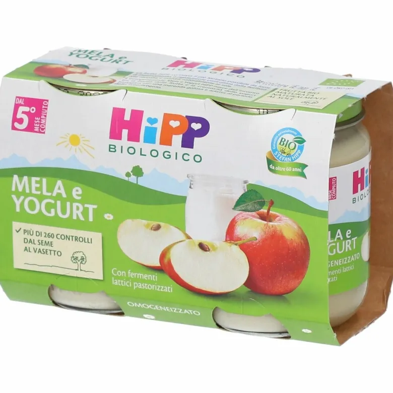 Hipp bio hipp bio omogeneizzato mela yogurt 2x125 g