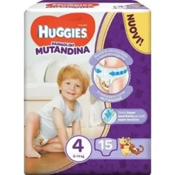 Huggies diaper pant base 4 15 pezzi