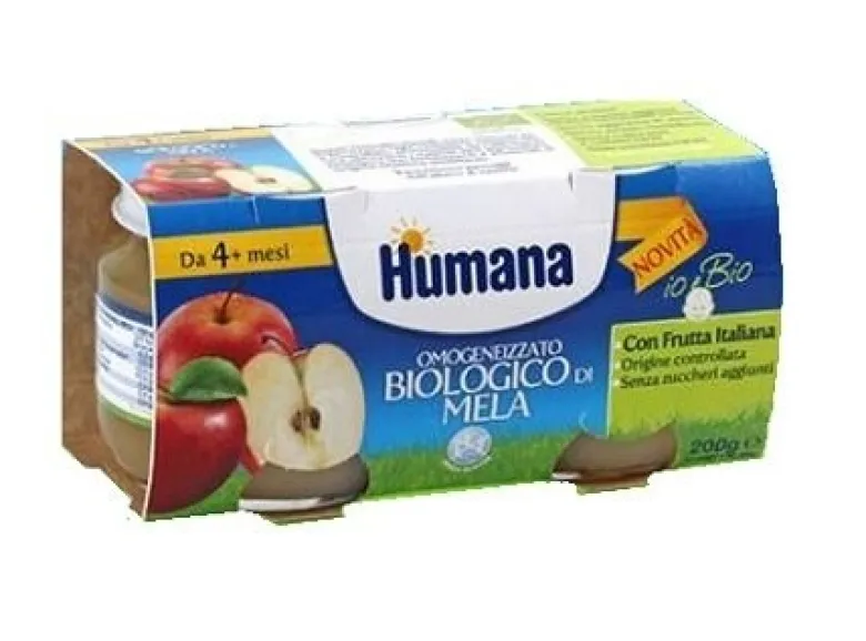 Humana omogeneizzato mela bio 2 vasetti 100g