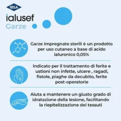 Ialuset Garze Sterili Impregnate 10x10 cm 10 Pezzi