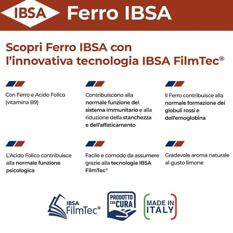 Ibsa Ferro Integratore Alimentare 20 film orodispersibili
