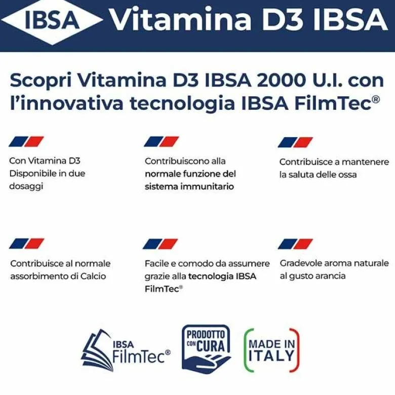 Ibsa Vitamina D3 2000ui 30 film orodispersibili