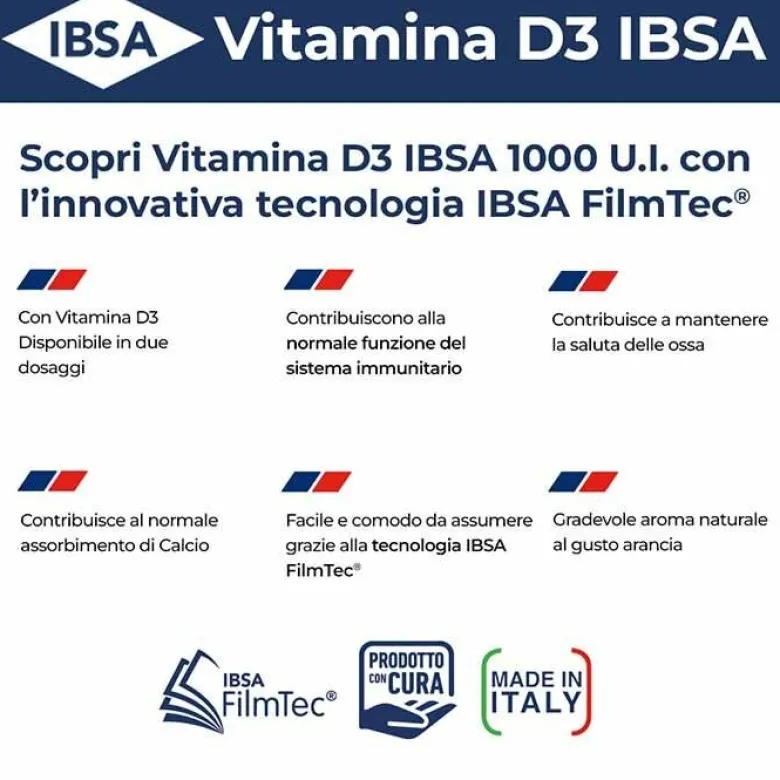 Ibsa Vitamina D3 1000ui 30 film orodispersibili
