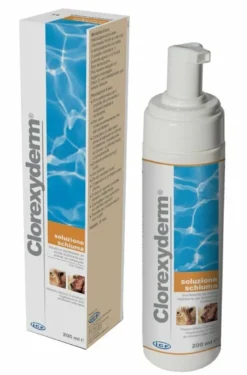 ICF Clorexyderm Schiuma Disinfettante Per Cani e Gatti 200ml