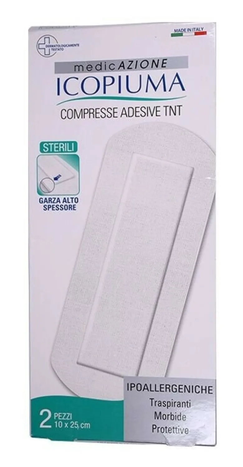 Icopiuma compresse adesive sterili in TNT 10x25cm