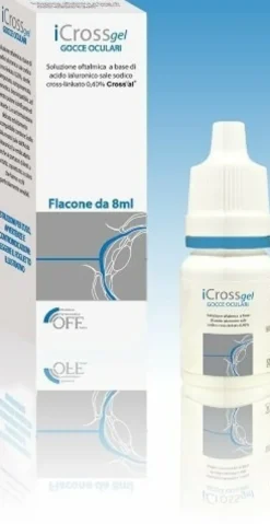 iCross Gel Gocce Oculari Lubrificanti Protezione Corneale 8 ml