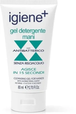 Igiene+ gel detergente mani antibatterico senza risciacquo 80 ml