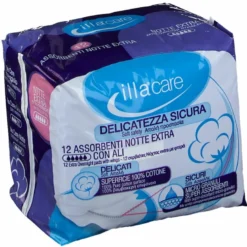 Illa Care Assorbenti Notte Ipoallergenici Extra 12 Pezzi