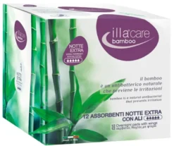 Illa care bamboo assorbenti notte extra 12 pezzi