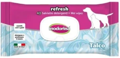 Inodorina Refresh Salviette Detergenti Al Talco Per Cani E Gatti 40 Pezzi