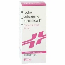 Iodio soluzione alcolica 7% + 5% almus soluzione cutanea 30 ml
