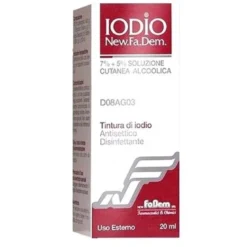 Iodio soluzione alcolica i 7% + 5% new fadem soluzione cutanea 20 ml