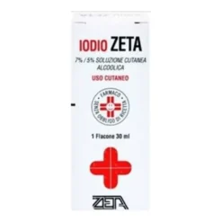 Iodio soluzione alcolica i 7% + 5% zeta soluzione cutanea 30 ml