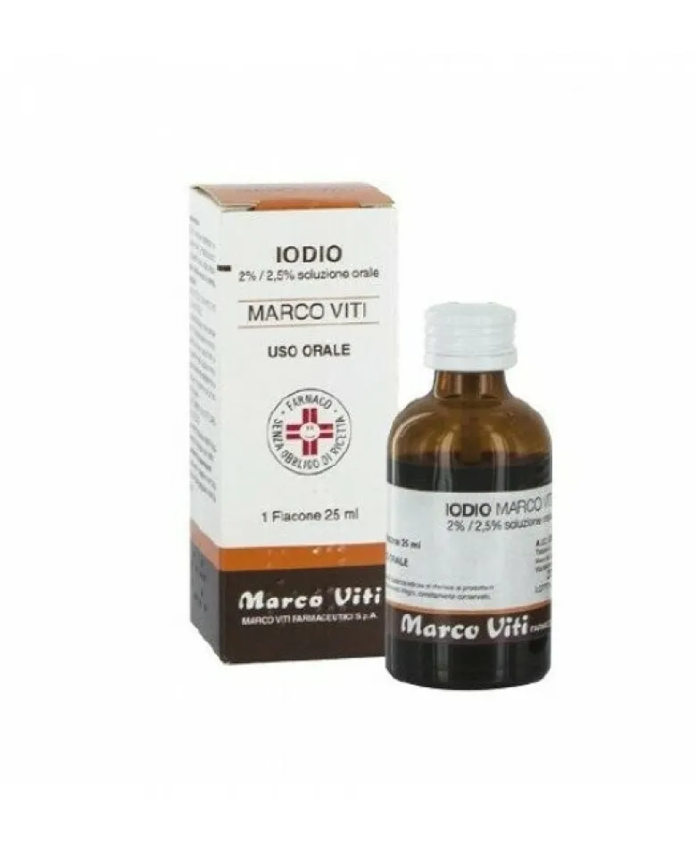 Iodio Soluzione Orale 2% / 2.5% Marco Viti 25 Ml