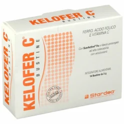 Kelofer C Integratore di Ferro Acido Folico e Vitamina C 14 Bustine