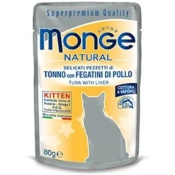 Kitten Natural Superpremium Cotti a Vapore con Tonno e Fegatini di Pollo