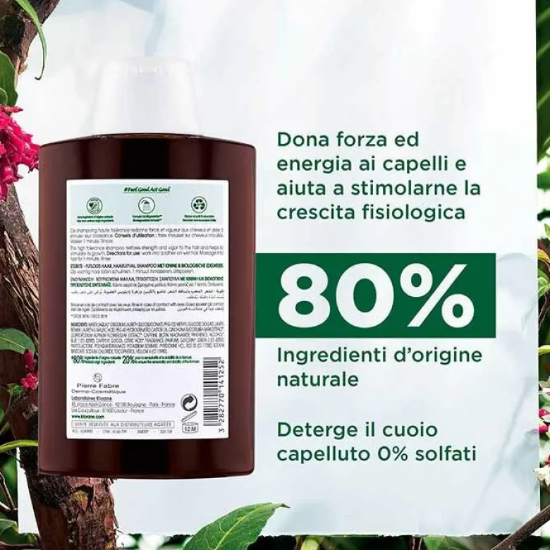 Klorane Chinina Stella Alpina Shampoo Fortificante Bio 200 ml