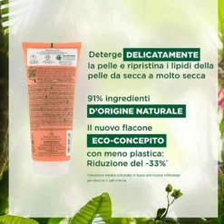 Klorane Crema Doccia Nutritiva Profumo Latte di Rosa 200 ml