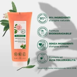 Klorane Crema Doccia Nutritiva Profumo Latte di Rosa 200 ml
