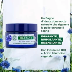 Klorane Idratazione Viso e Occhi Notte al Fiordaliso Bio 50 ml
