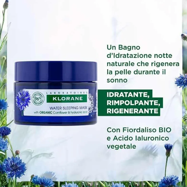 Klorane Idratazione Viso e Occhi Notte al Fiordaliso Bio 50 ml