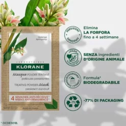 Klorane Maschera in Polvere Antiforfora Galanga 8 bustine