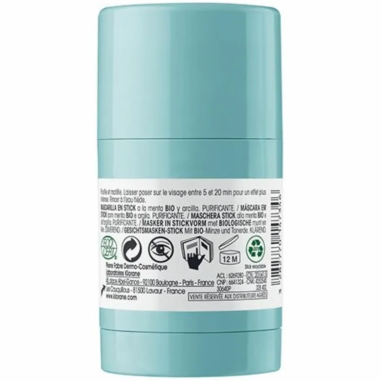 Klorane Maschera Stick alla Menta BIO e all'Argilla 25 g