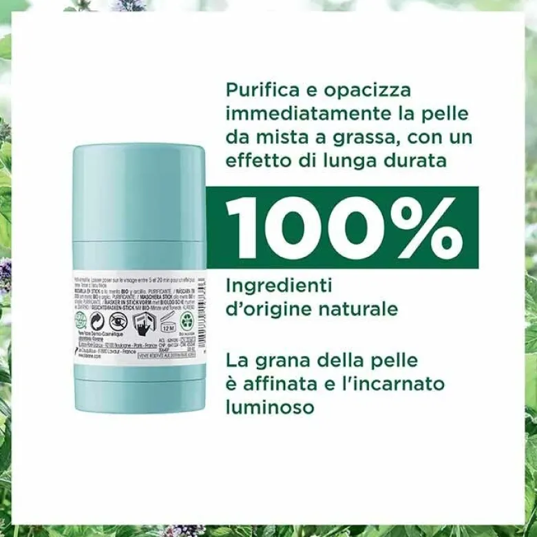 Klorane Maschera Stick alla Menta BIO e all'Argilla 25 g