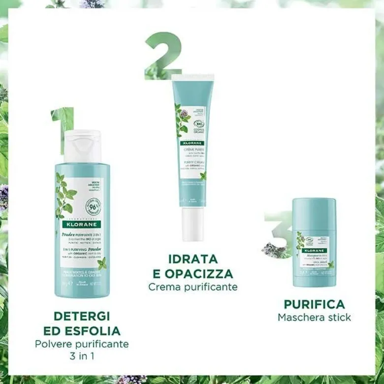 Klorane Maschera Stick alla Menta BIO e all'Argilla 25 g