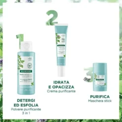 Klorane Polvere Purificante 3 in 1 alla Menta BIO e Argilla 50 g