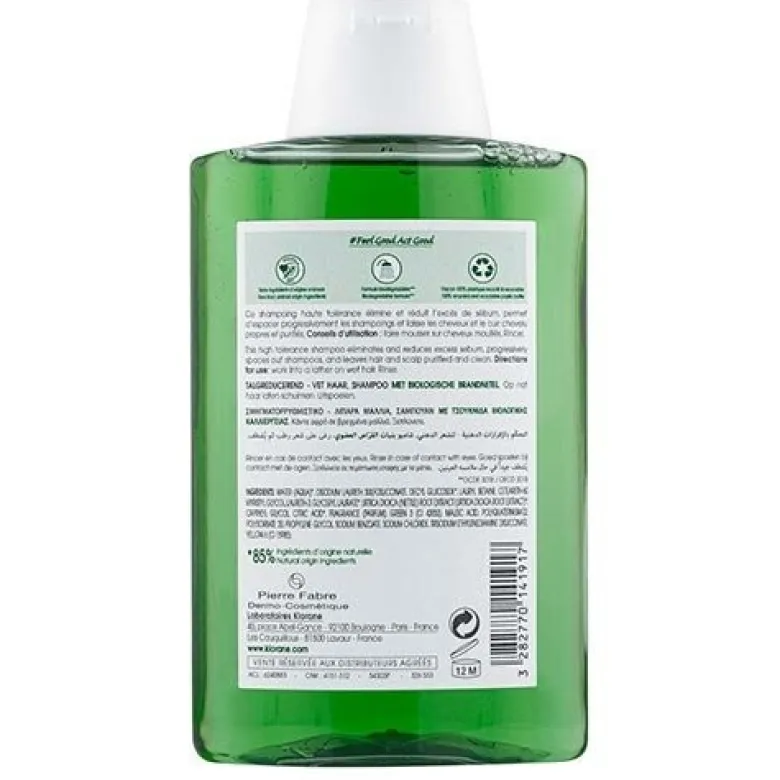 Klorane Shampoo all'Ortica Bio Capelli Grassi 200 ml
