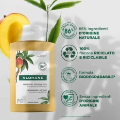 Klorane Shampoo al Mango Nutriente Capelli Secchi 200 ml