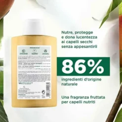 Klorane Shampoo al Mango Nutriente Capelli Secchi 200 ml
