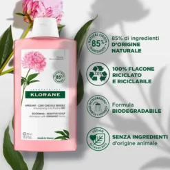 Klorane Shampoo Delicato alla Peonia Bio Lenitivo 400 ml