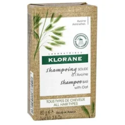 Klorane Shampoo Solido all'Avena Tutti i tipi di Capelli 80 g