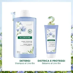 Klorane Shampoo Volumizzante al Lino Bio Capelli Sottili 400 ml
