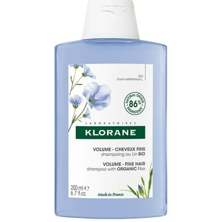 Klorane Shampoo Volumizzante al Lino Bio Capelli Sottili 200 ml