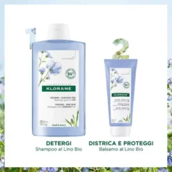 Klorane Shampoo Volumizzante al Lino Bio Capelli Sottili 200 ml