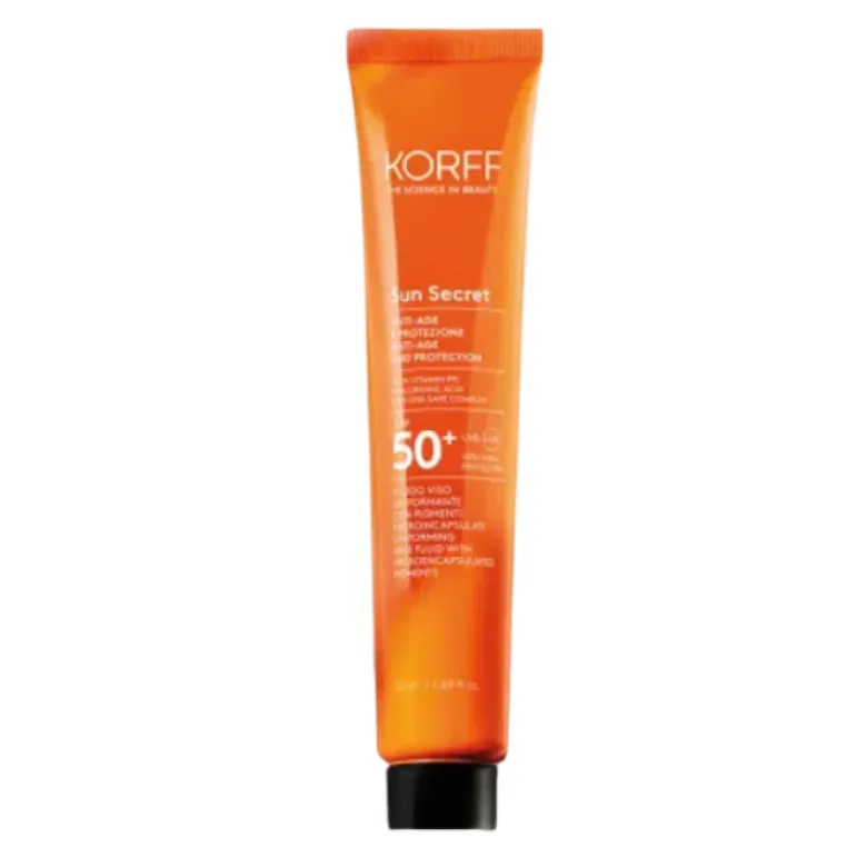Korff Sun Secret Fluido Uniformante Colorato Anti-Age SPF 50+ 02 50 ml