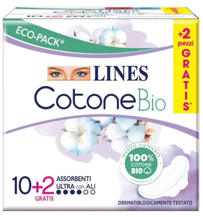Lines cotone bio ultra ali 12p