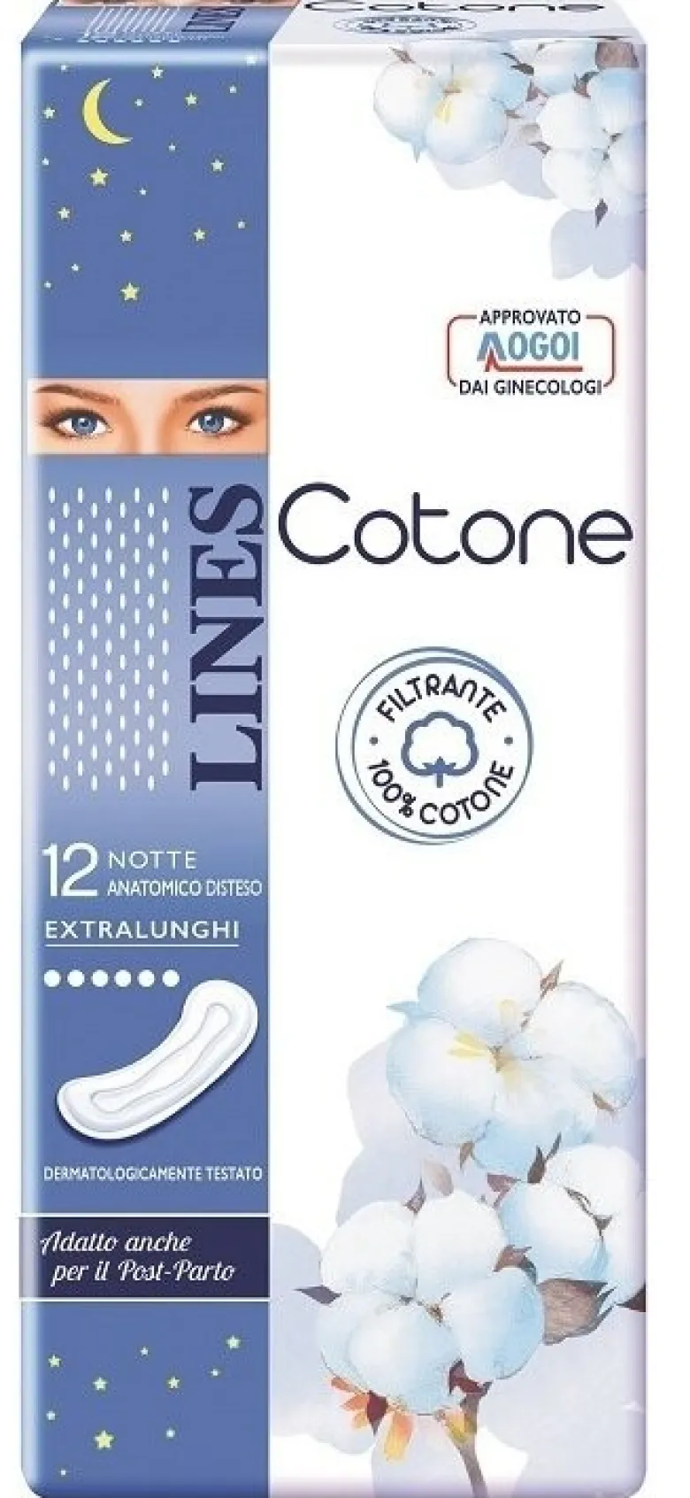 Lines cotone non ultra notte distesi 12 pezzi