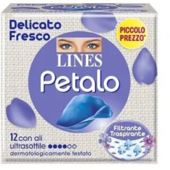 Lines petalo blu assorbente con ali 12 pezzi