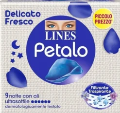 Lines Petalo Blu Notte Assorbenti Con Le Ali 9 Pezzi