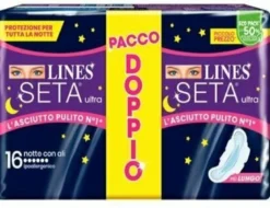 Lines seta ultra assorbenti notte vp dwct 16 pezzi