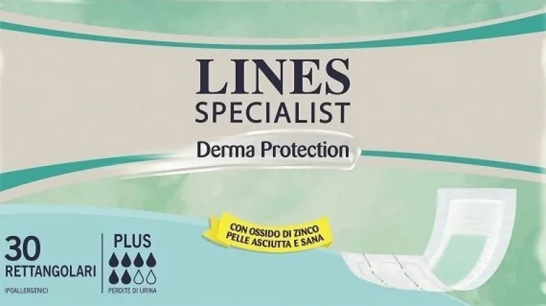 Lines Specialist Derma Protection Pannoloni Rettangolari Unisex Plus 30 Pezzi