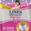 Lines specialist maternity mutandina assorbente per perditepost parto misura large 10 pezzi