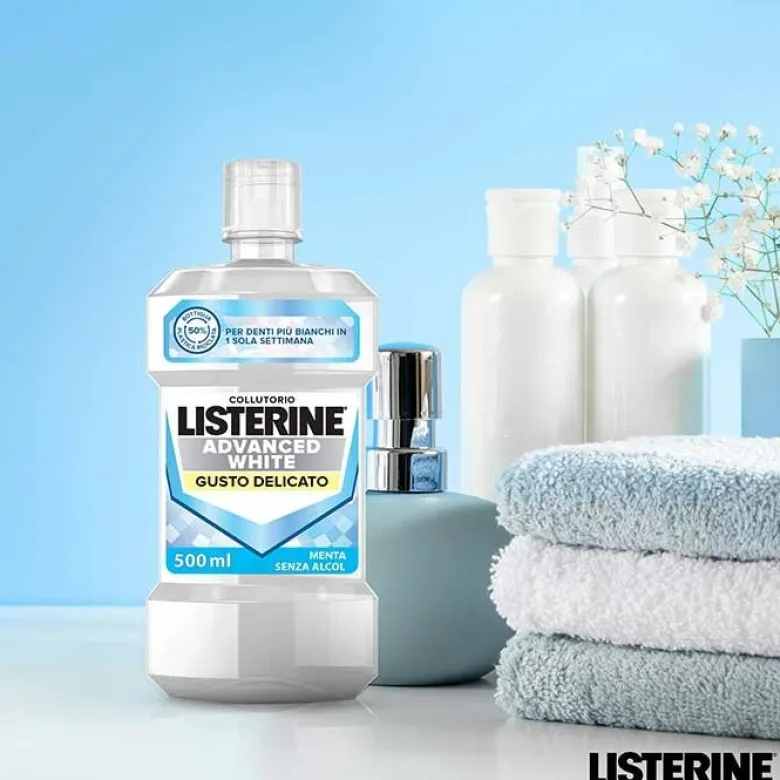 Listerine Colluttorio Advance White Gusto Delicato 500 ml