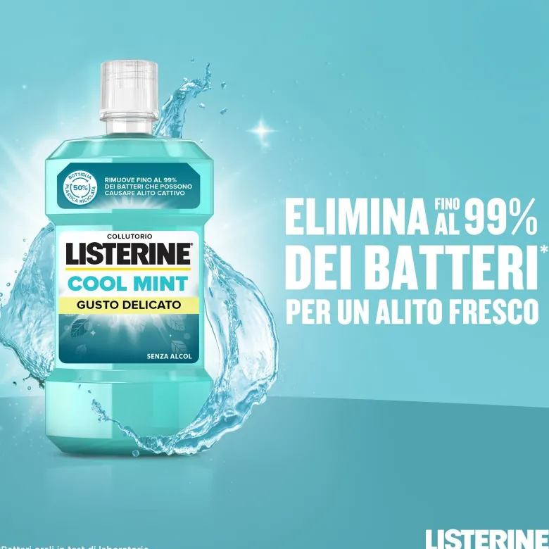 Listerine Cool Mint Collutorio alla Menta Gusto Delicato 500 ml