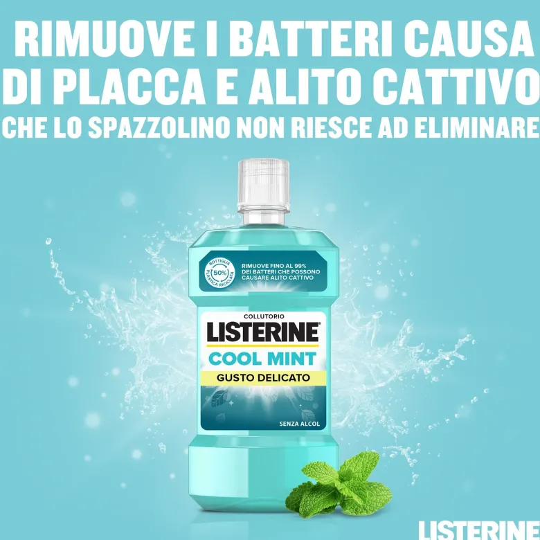 Listerine Cool Mint Collutorio alla Menta Gusto Delicato 500 ml