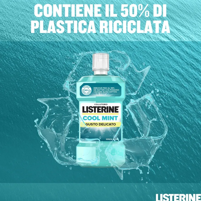 Listerine Cool Mint Collutorio alla Menta Gusto Delicato 500 ml